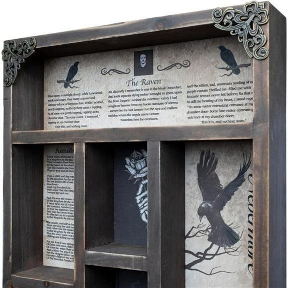 Rustic Gothic Wall Shelf Vintage Floating Display Rack Halloween Home Decor Gift - Picture 6 of 7